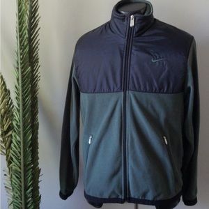 Nike full zip black and green fleece jacket